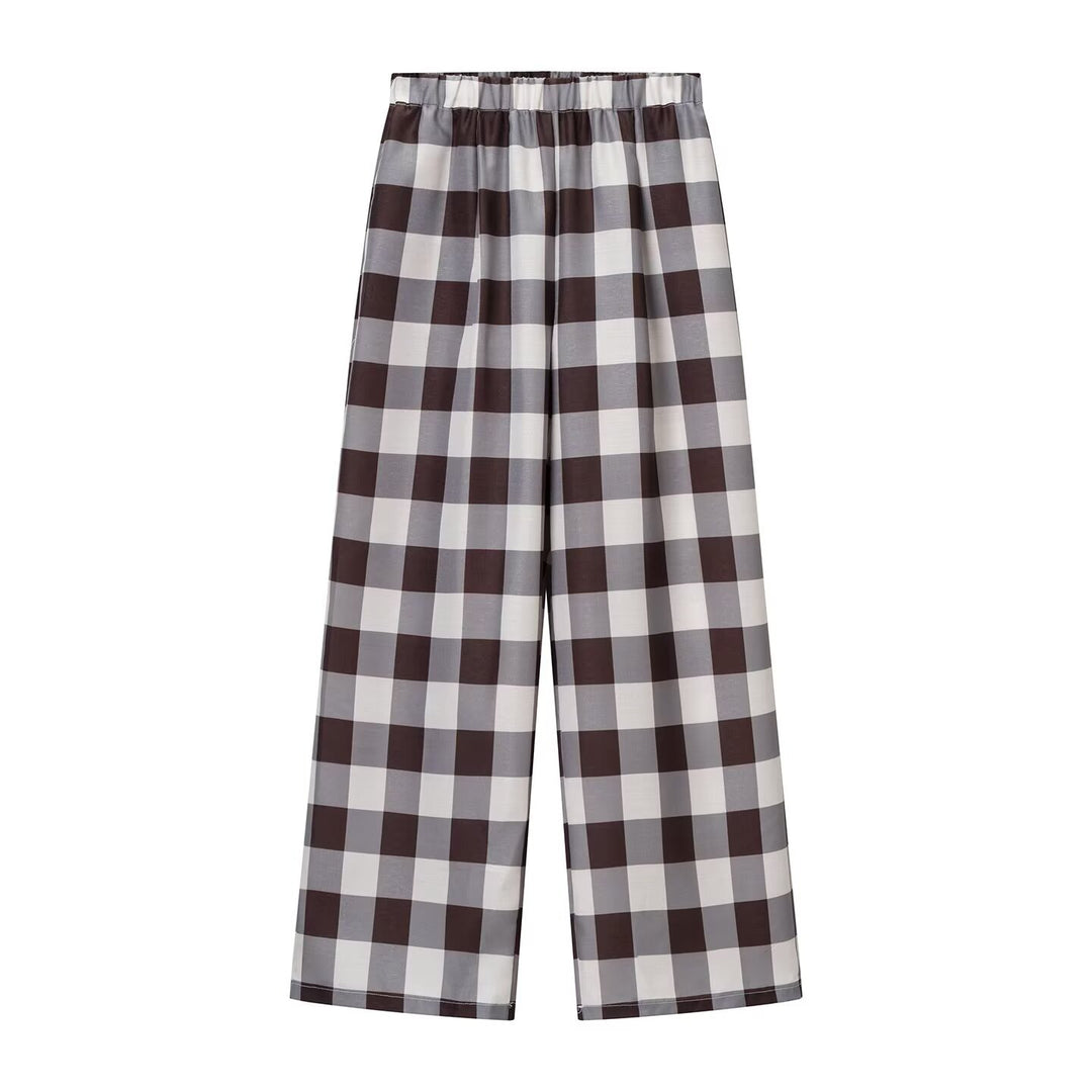 Damen weite Karottenhose mit elastischem Bund R&B