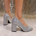 Damen Glitzernde High-Heel Pumps R&B