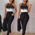 Damen Eleganter Jumpsuit mit raffiniertem Schnürdesign R&B