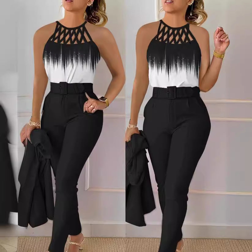 Damen Eleganter Jumpsuit mit raffiniertem Schnürdesign R&B