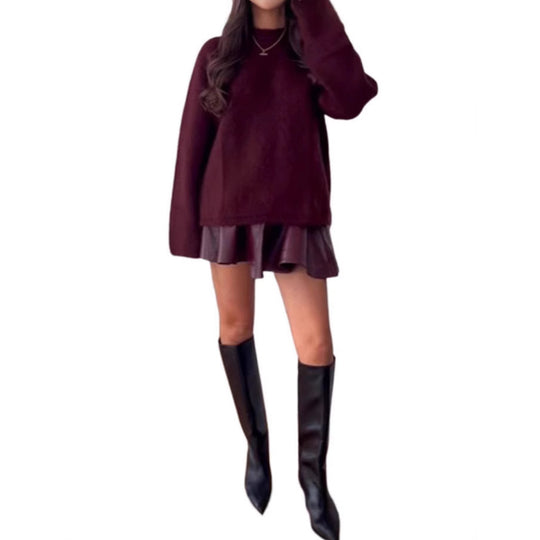 Damen Oversized Pullover mit weichem Mohair-Mix R&B