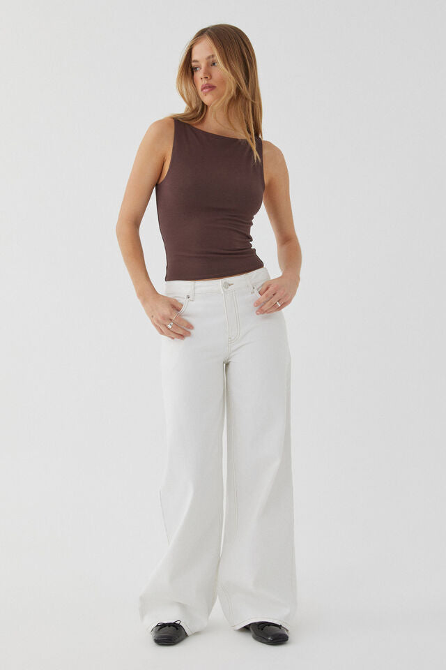 Damen Modische Weitjeans mit hohem Bund und vielseitigem Schnitt R&B