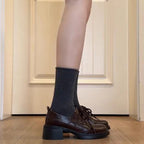 Damen modische Schnürschuhe mit Blockabsatz R&B