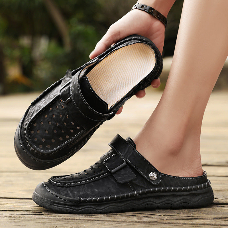 Damen Komfortable Clogs mit verstellbarem Riemen und atmungsaktiver Obermaterialstruktur R&B