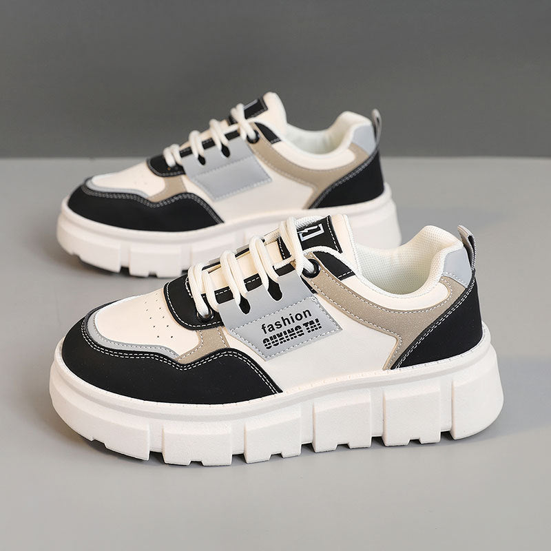 Damen Modische Chunky Sneakers mit robuster Profilsohle und atmungsaktiver Obermaterialstruktur R&B