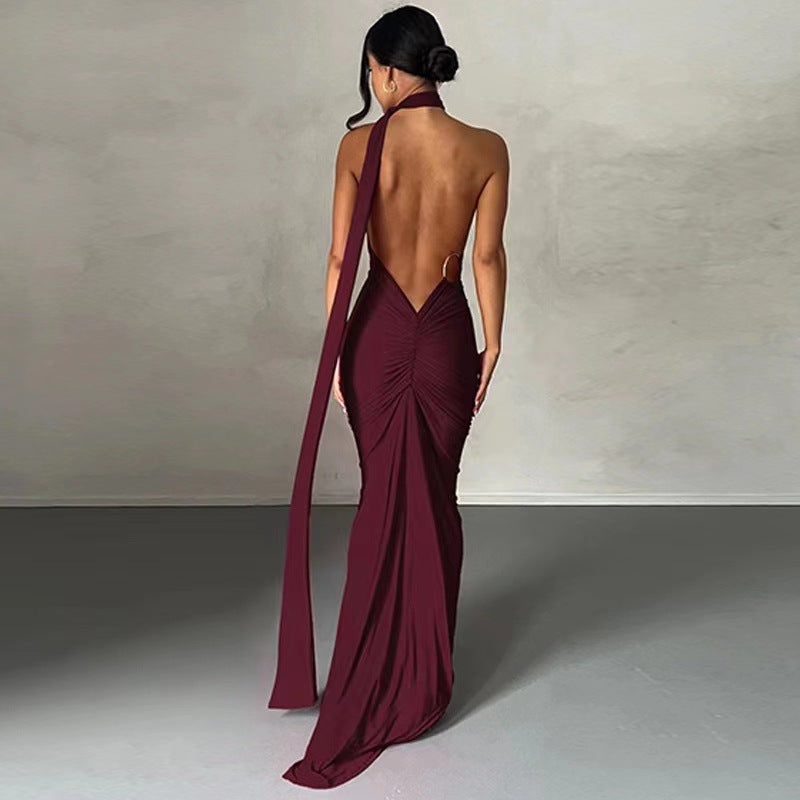 Damen Elegantes Wickelkleid mit asymmetrischem Saum und figurbetontem Schnitt R&B