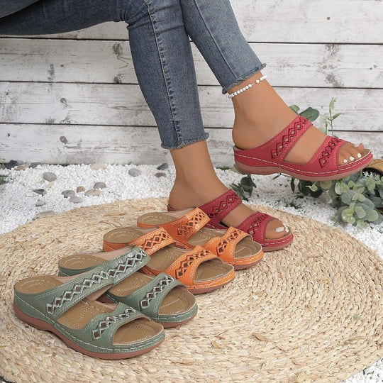 Damen Komfort-Sandalen mit modischem Schnallen-Design R&B