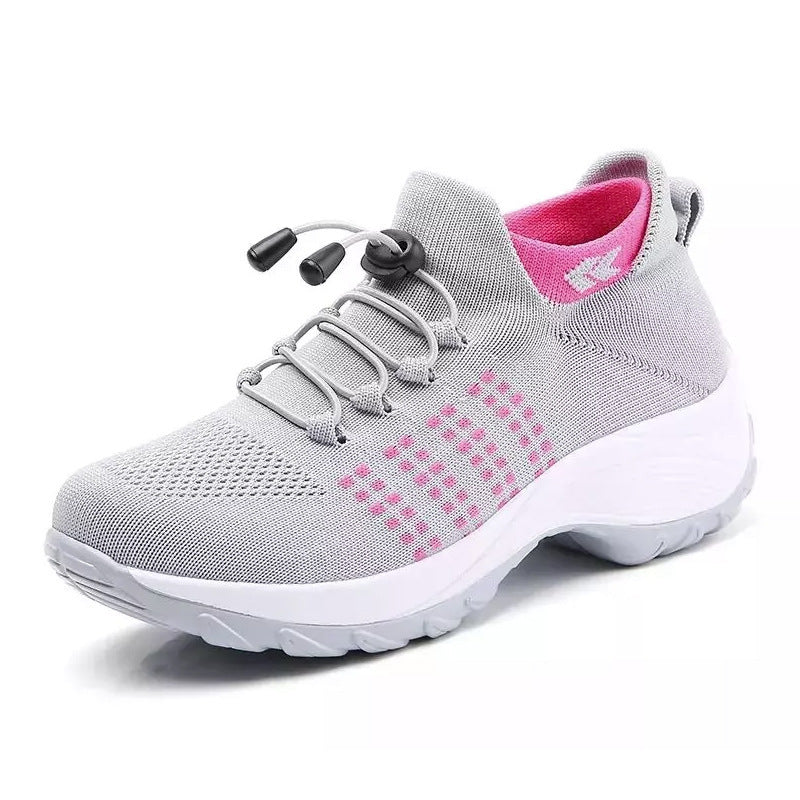 Damen nan gestrickter sockenähnlicher Sportschuh mit elastischem Schaft und stoßdämpfender Laufsohle R&B