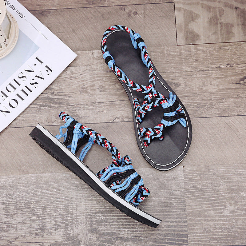 Damen Freizeit-Sandalen mit kunstvoll geflochtenem Riemen-Design R&B
