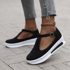 Damen Bequeme und modische Mary Janes mit verstellbarem Riemen