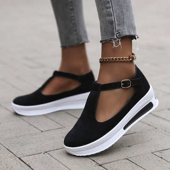 Damen Bequeme und modische Mary Janes mit verstellbarem Riemen R&B