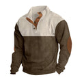 Sweatshirt Herren sportlich mit Stehkragen und Knopfdetails