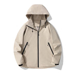 Damen wasserabweisende Outdoor-Jacke mit verstellbarem Kapuzenkragen und funktionalen Reißverschlusstaschen R&B