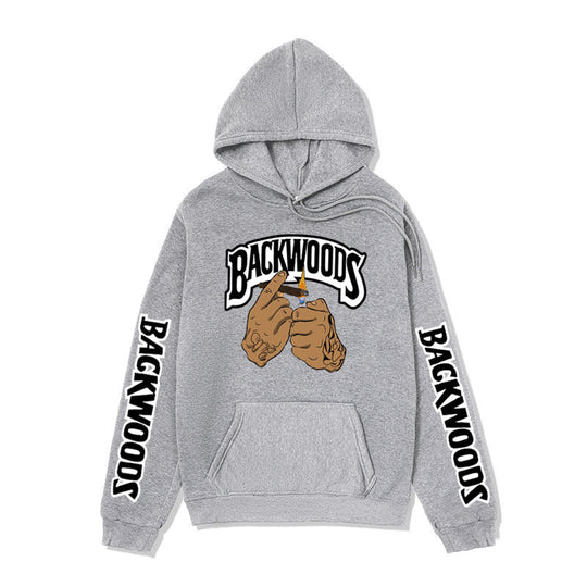 Damen Kapuzensweater mit kreativen Grafikdesign und seitlichen Kängurutaschen R&B
