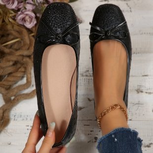 Damen Ballerinas mit funkelnden Strass-Applikationen R&B