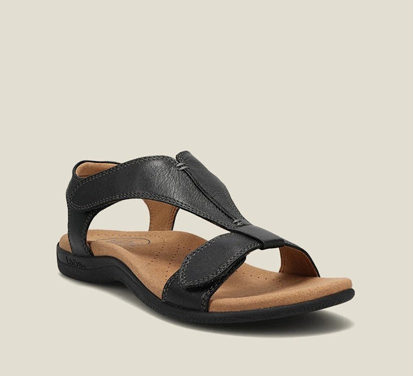 Damen Komfortable Zehentrenner-Sandalen mit ergonomischem Fußbett und verstellbaren Riemen R&B
