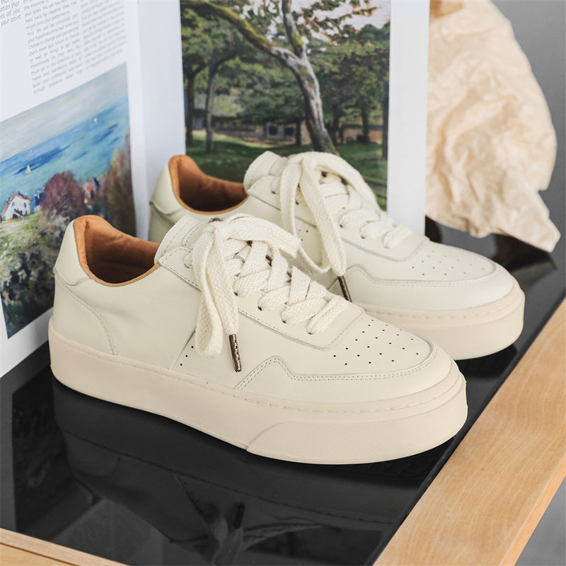 Damen Bequeme Leder Sneaker
