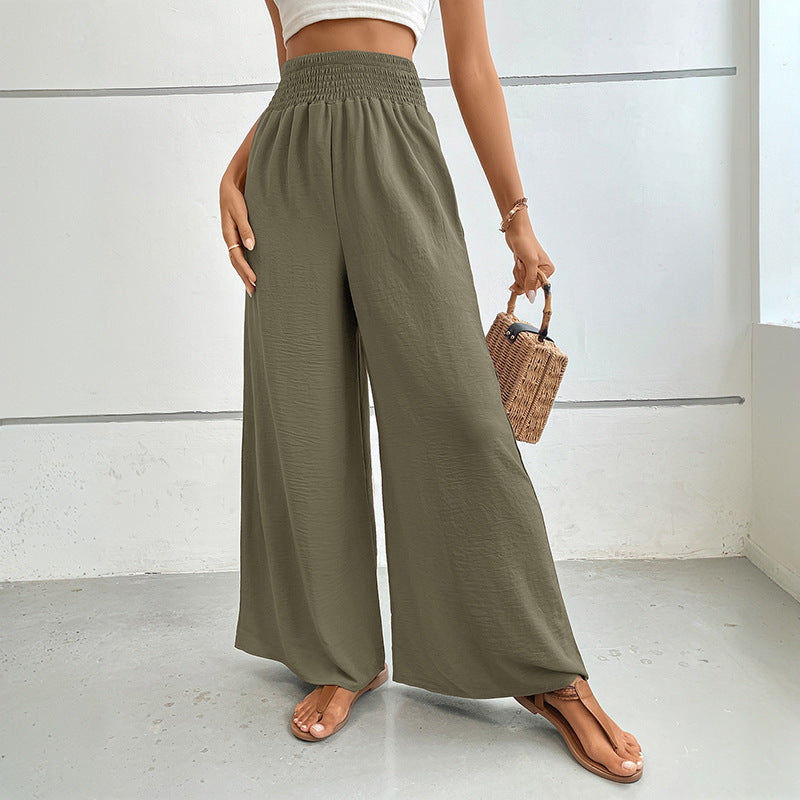 Damen Weit geschnittene Sommerhose mit elastischem Bund R&B