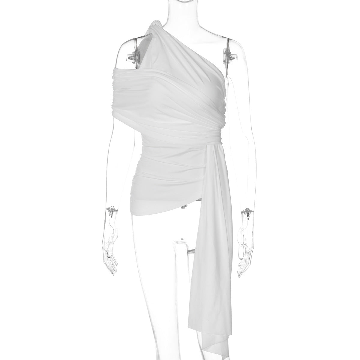 Damen Elegantes Wickeloberteil mit asymmetrischem Schnitt R&B