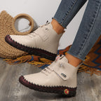 Damen Sportliche Schnürboots mit praktischem Klettverschluss