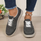 Damen Sneakers im lässigen Denim-Look mit komfortabler Profilsohle R&B