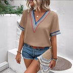 Damen modisches T-Shirt mit dekorativen Spitzen R&B