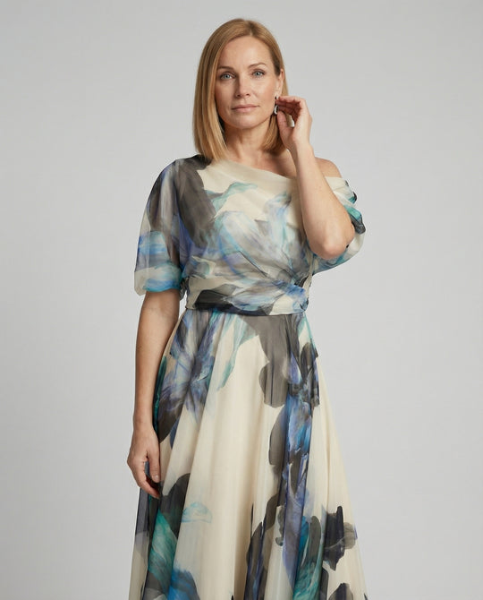 Damen Abendkleid lang Carmen