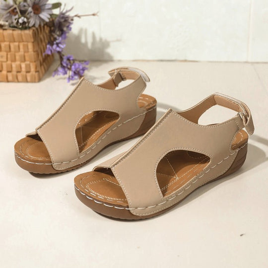 Damen komfortable Zehentrenner-Sandalen mit elegantem Riemendesign R&B