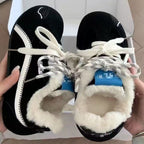 Damen warme und stylische Sneakers mit Fleece-Futter R&B