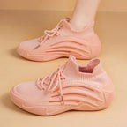 Damen Sportliche Sneakers mit flexiblem Strick-Obermaterial und rutschfester Sohle R&B