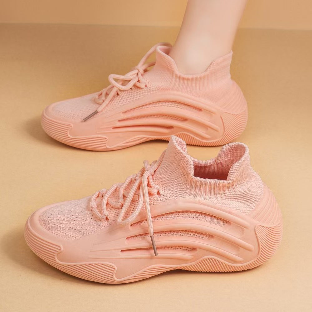 Damen Sportliche Sneakers mit flexiblem Strick-Obermaterial und rutschfester Sohle R&B
