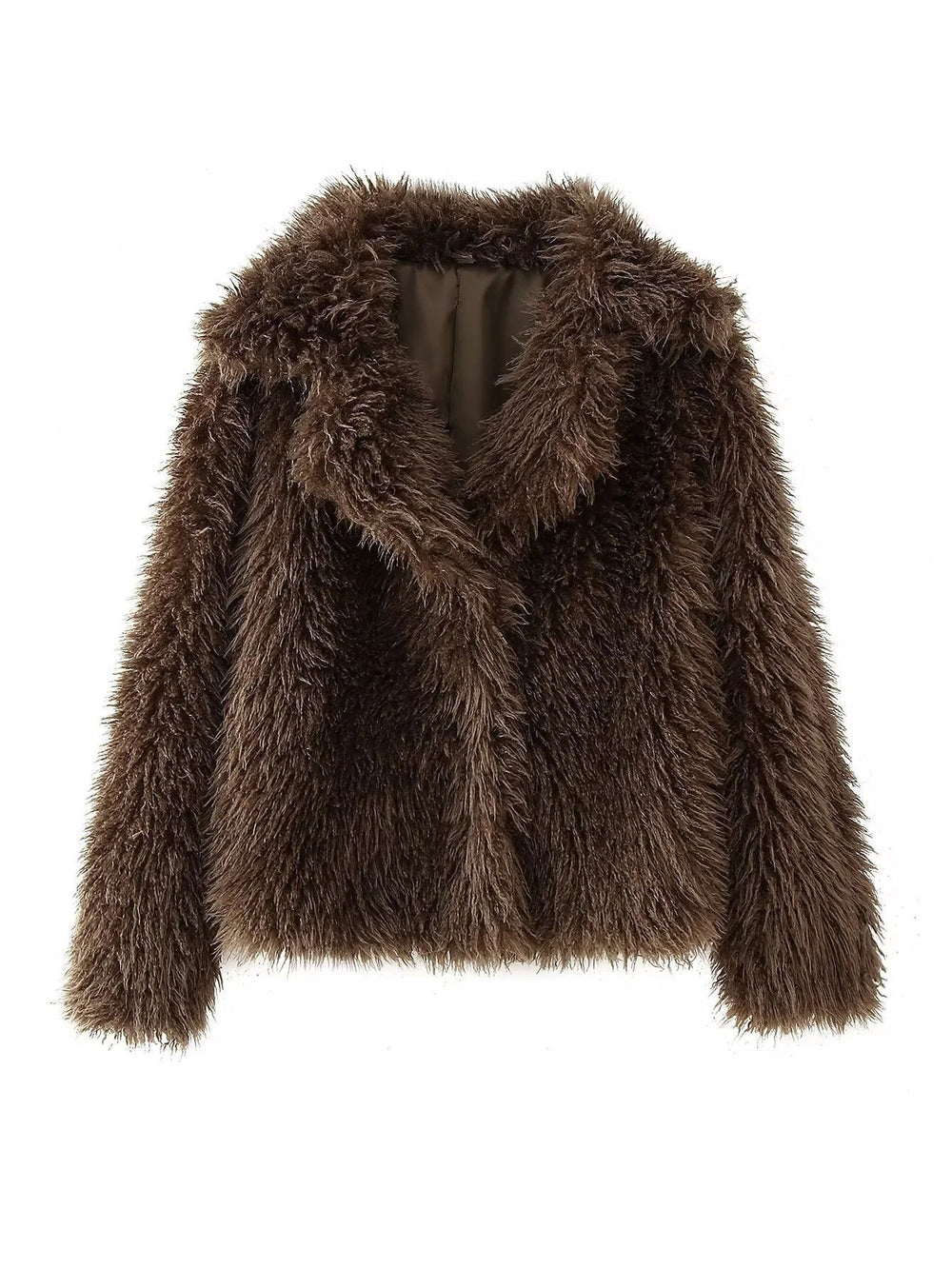 Damen Kuschelige Fleecejacke mit großzügigem Kragen und weichem Innenfutter R&B