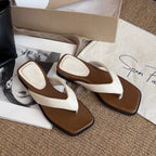 Damen Modische Zehentrenner-Sandalen mit trendigem Design und rutschfester Sohle