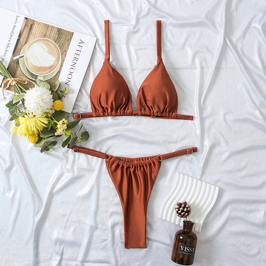 Damen Triangel-Bikini mit rutschfestem Schnitt und modischem Design R&B