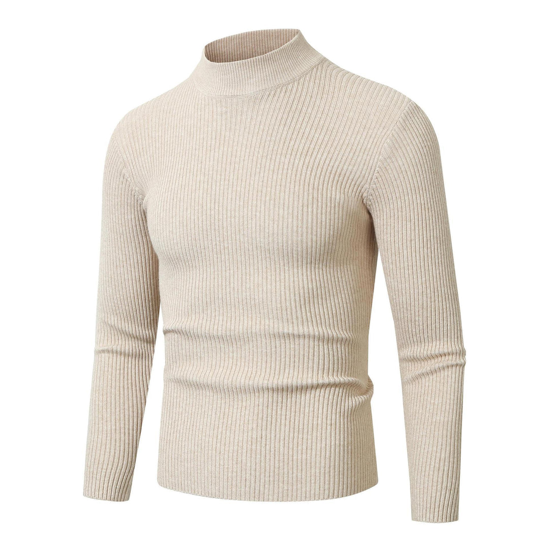 Herren Rollkragenpullover mit geripptem Design R&B
