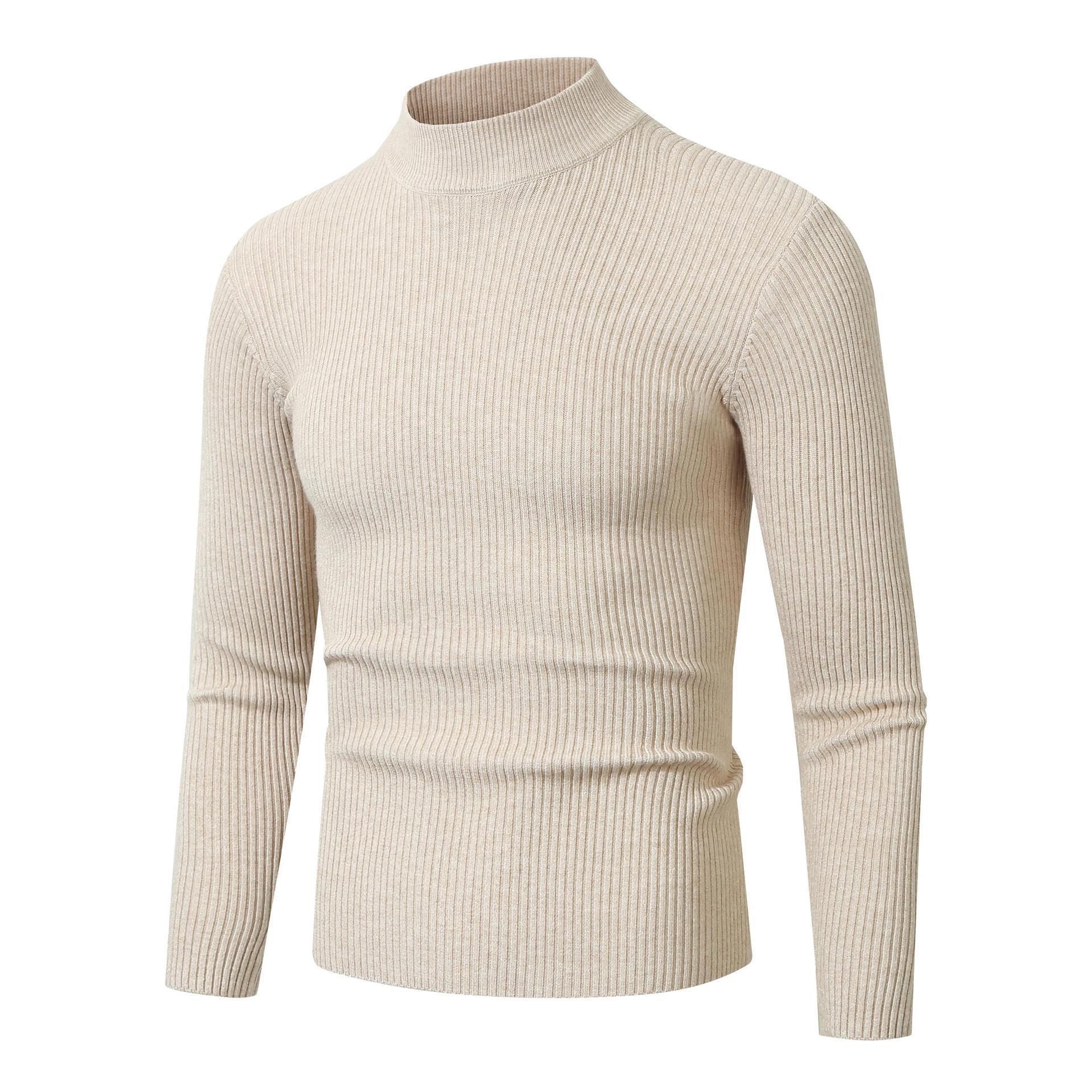 Herren Rollkragenpullover mit geripptem Design R&B