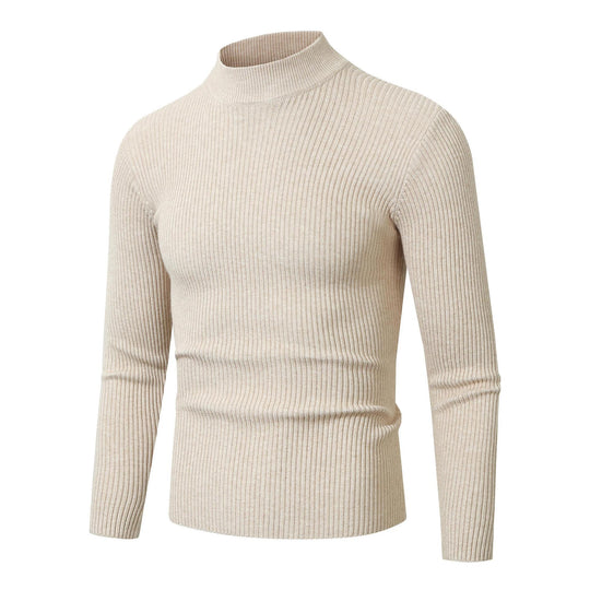 Herren Rollkragenpullover mit geripptem Design R&B