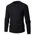 Herren Grobstrickpullover mit modischem Zopfmuster R&B