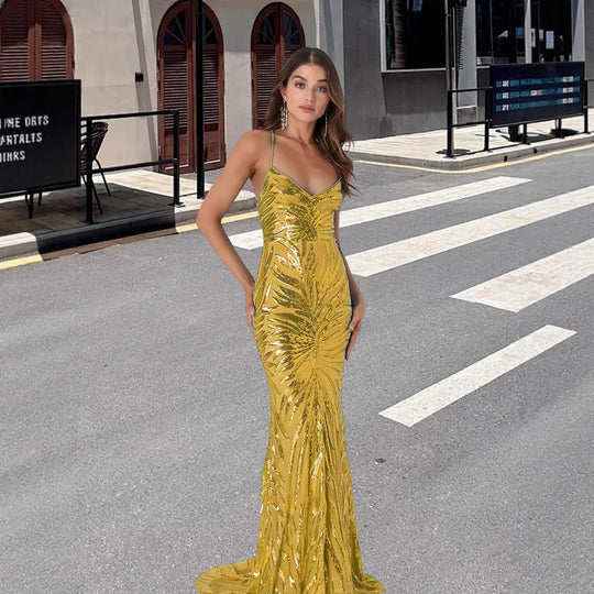 Damen Glitzerndes Abendkleid R&B