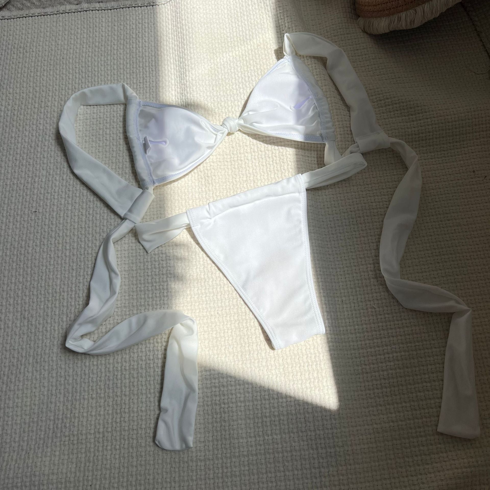 Damen Bikini-Set mit romantischem Knotendetail R&B