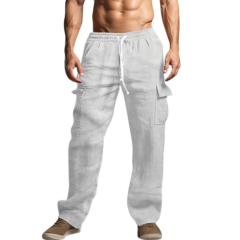 Herren Cargo-Hose im lässigen Schnitt mit elastischem Bund und praktischen Taschen R&B