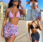Damen Bikinikini mit lockerem Wickelrock