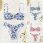 Damen Bandeau-Bikini mit raffiniertem Rüschendesign und modischen Schnürdetails R&B