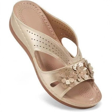 Damen Komfortable Sandalen mit dekorativem Blütendesign und atmungsaktivem Obermaterial R&B