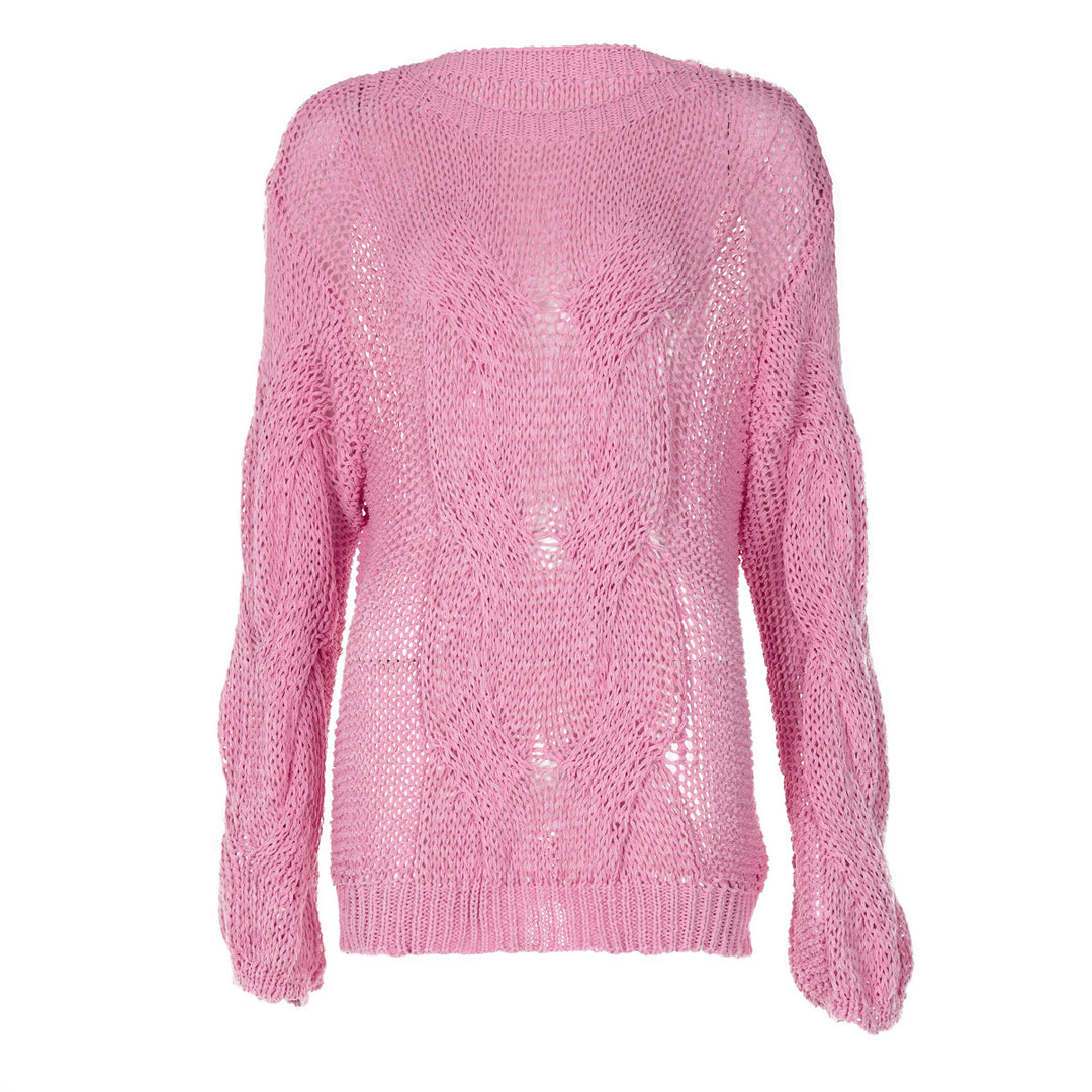 Damen Grobstrickpullover mit luftigem Schnitt und innovative Struktur R&B
