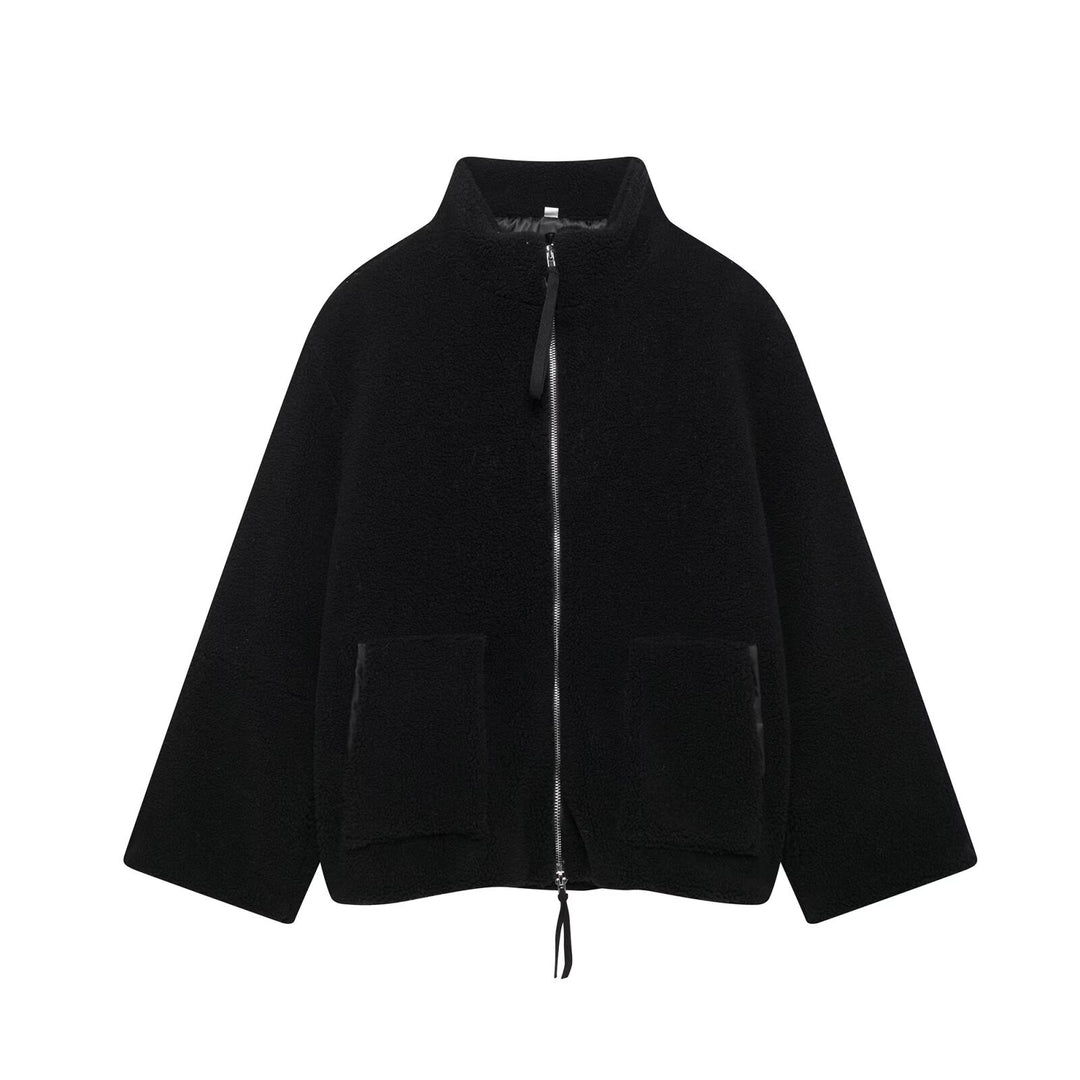 Damen Fleecejacke mit hohem Kragen und praktischen Taschen R&B