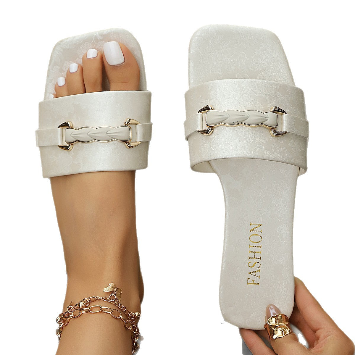 Damen Clogs mit elegantem geflochtenem Design und Platz für hohes Fußbett R&B
