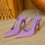 Damen Elegante Slingpumps mit spitzem Schnitt und hohem Absatz R&B