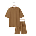 Herren Freizeit-Set mit bequemem T-Shirt und Shorts aus atmungsaktiver Baumwolle R&B