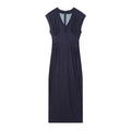 Damen Maxikleid mit elegantem V-Ausschnitt und feinem Drapé R&B